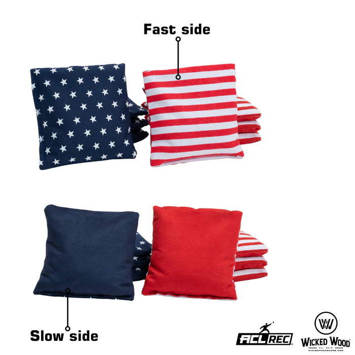 2 set Cornhole Bags Acl Double side - GO AMERICA!
