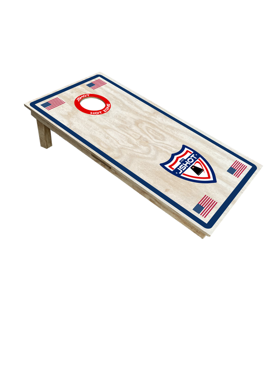 Cornhole Board American Flag vista laterale